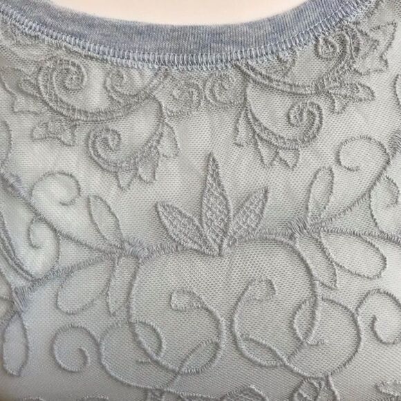 🔮GRG MONTREAL | Powder Blue Sweatshirt Front Lace Overlay Size S EUC - Picture 2 of 3